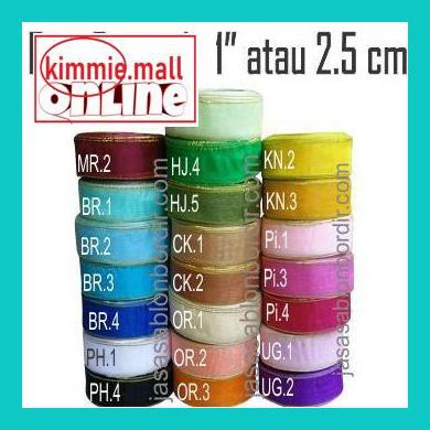 

W4Wt54- Pita Organdi List Emas 1 Inch Atau 2.5Cm T7Rtu6-