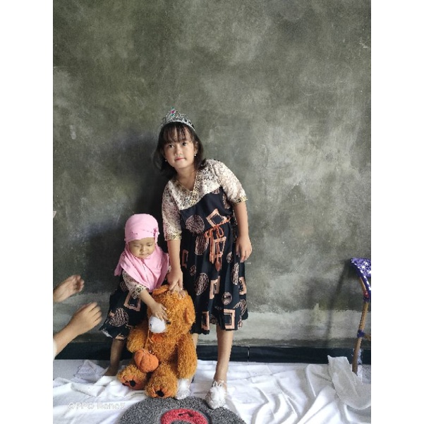 SETELAN RAYON ANAK  MOTIF ABSTRAK KOMBI/SETELAN USIA 4 sampai 11TH / SETELAN ANAK PEREMPUAN.-Daster random 1th