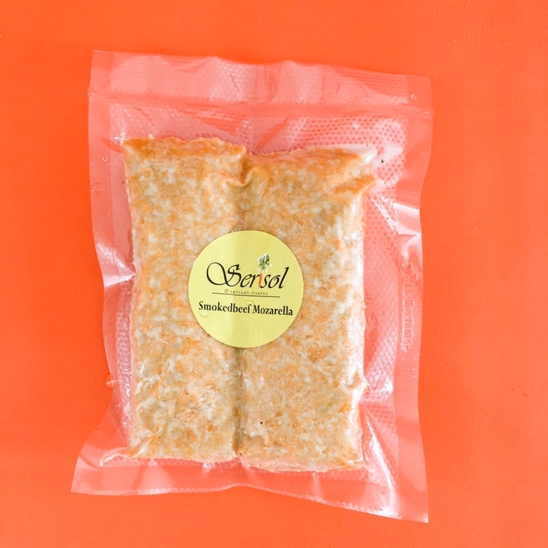 

serisol smokedbeef mozarella vacum isi 2pcs - big size