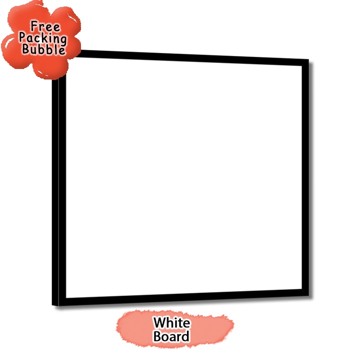 

White Board Melamin / Papan Tulis Putih Ukuran 80x80 cm