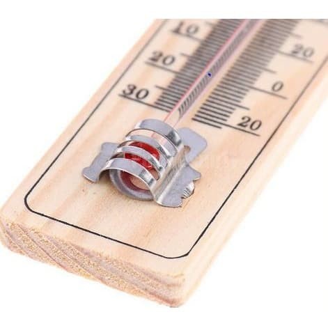 Wooden Wall Hanging Thermometer - Thermometer Gantung