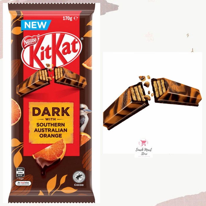 

KITKAT DARK WITH SOUTHERN AUSTRALIAN ORANGE BLOCK 170G