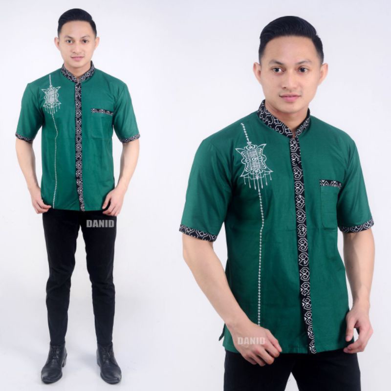 BAJU MUSLIM PRIA/ KOKO KOMBINASI / BATIK PRIA BORDIR