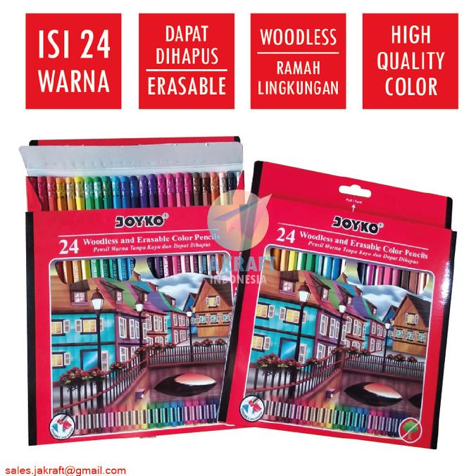 

gunturputra39 Pensil Warna 24 Warna Panjang Bisa Dihapus JOYKO CP-115 Erasable TERLARIS TERPERCAYA ORIGINAL