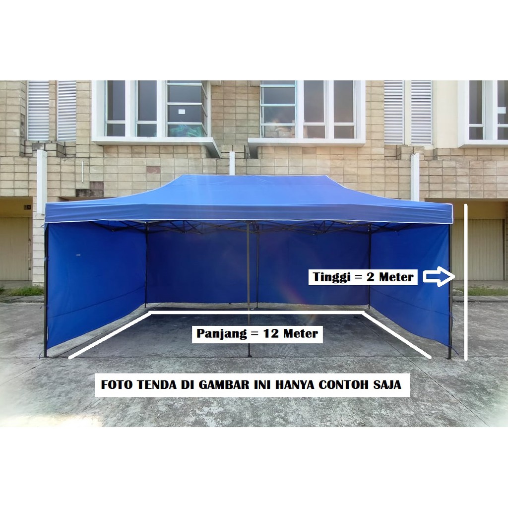 Terpal Dinding Polos Tenda 12 Meter