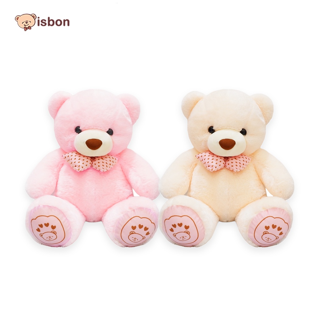 Boneka Jumbo Beruang Bear Happy Bear 60 CM With Pita Warna Pink Bahan Halus Cocok Untuk Hadiah By ISTANA BONEKA