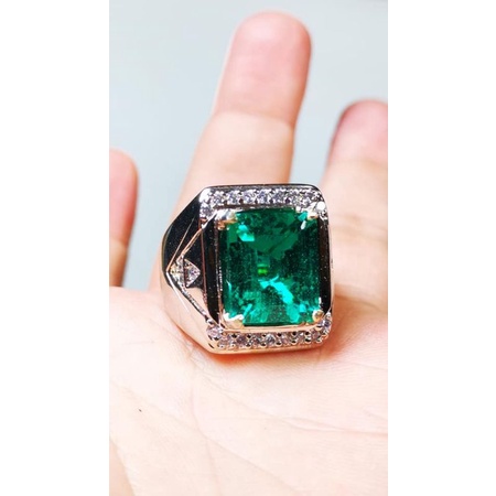 CINCIN BATU PERMATA NATURAL EMERALD