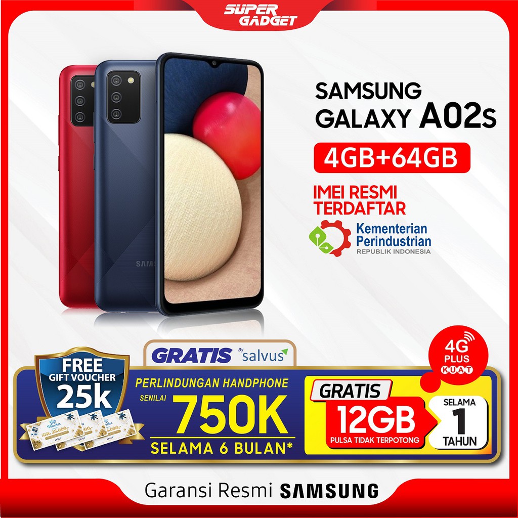 Samsung A02S 4/64 GB Galaxy Smartphone RAM 4 ROM 64 4/64GB
