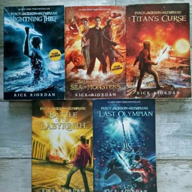 [INDONESIA] BUKU NOVEL SERI PERCY JACKSON - LIGHTNING THIEF - SEA OF MONSTER - TITANS CURSE - BATTLE OF THE LABYRINTH -THE LAST OLYMPIAN - RICK RIORDAN [ORIGINAL]