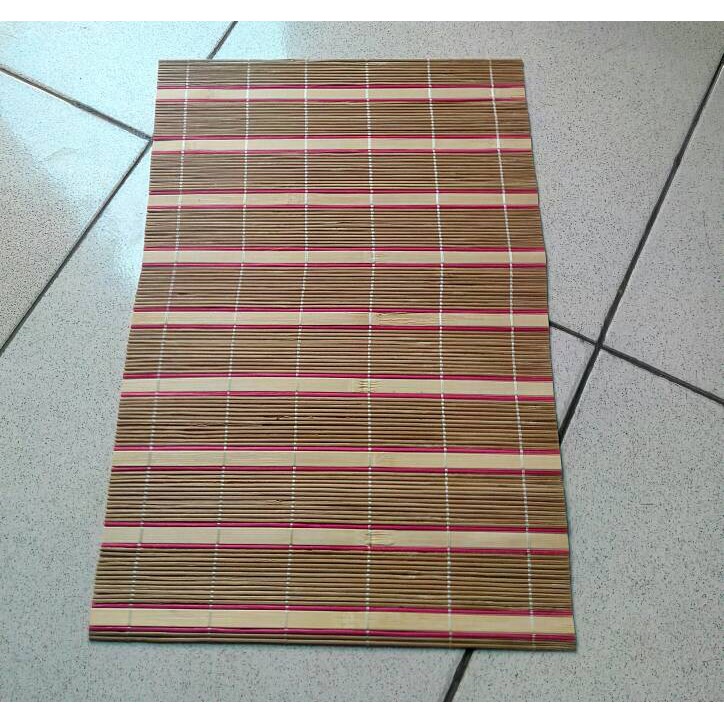 Tatakan piring bambu 1set 4pcs