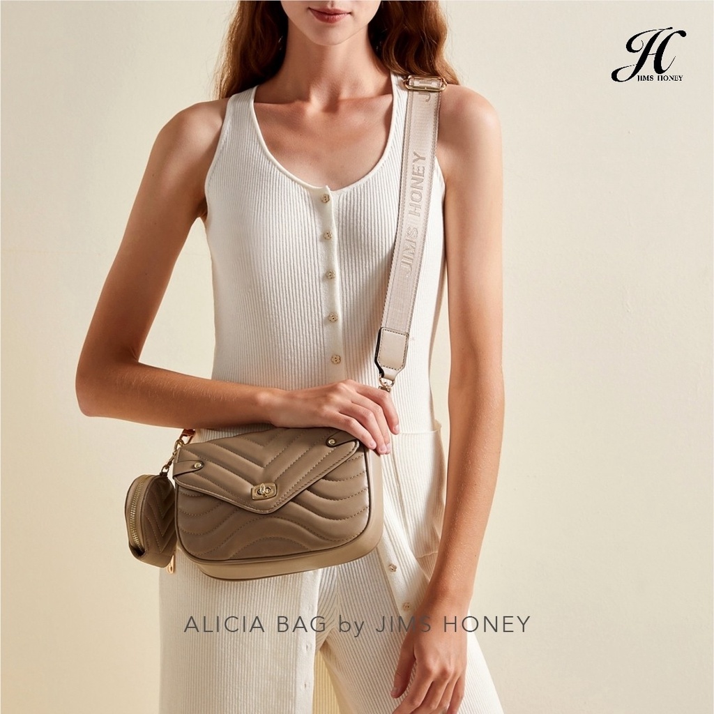 Alicia Bag JimsHoney Original Tas Selempang Wanita murah realpic cod free wallet official store