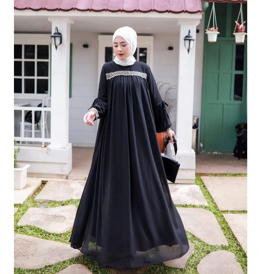 Paling Dicari.. Gamis Wanita Kekinian Terbaru 2022 Baju Wanita Gamis Putih Gamis jumbo Anggun Maxy D
