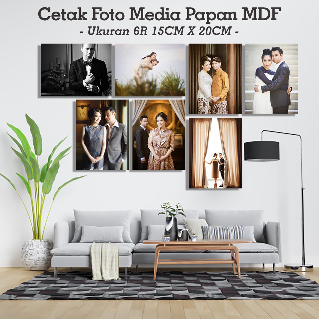  COD CETAK FOTO  6R MEDIA PAPAN  MDF UKURAN  15 CM X 20 CM 