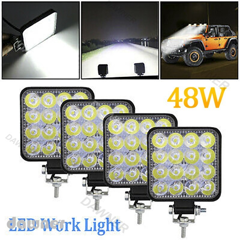 Lampu Sorot led 48W 12v 24V Untuk Motor SUV offroad