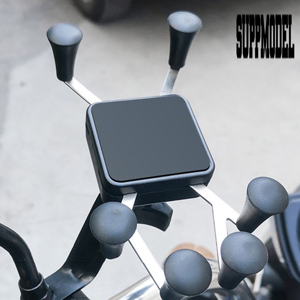 Bracket Dudukan Handphone Portable Adjustable Dengan 6 Cakar Untuk Kaca Spion Motor
