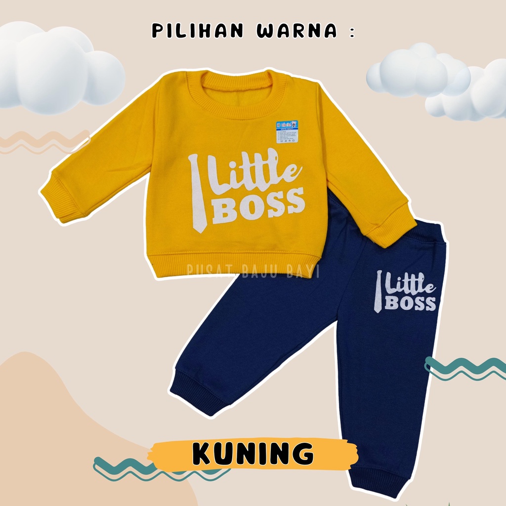 SALE 7.7 Setelan Jaket Bayi Anak 3 - 18 Bulan HB Collection, Setelan Sweater Anak LITTLE BOS