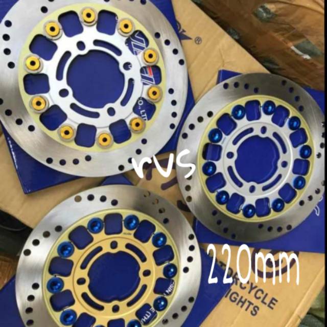 Disc Brake Disk Disc nsn 220mm floating warna Piringan cakram depan floating 10 cnc warna 220mm