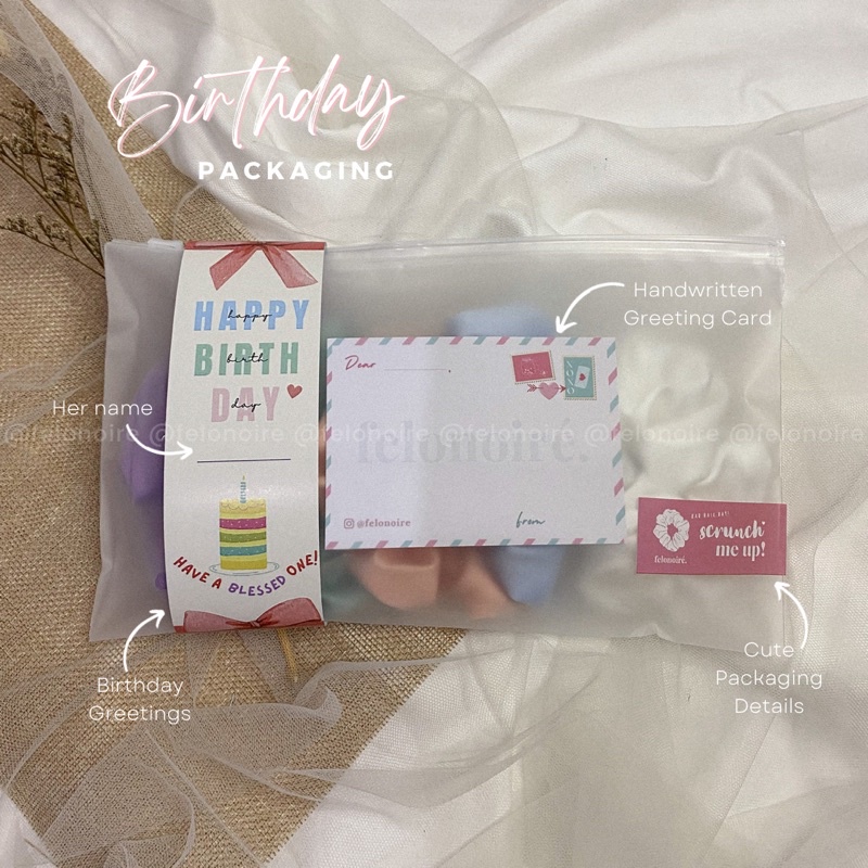

[TANPA SCRUNCHIES] Extra Birthday Packaging by felonoire