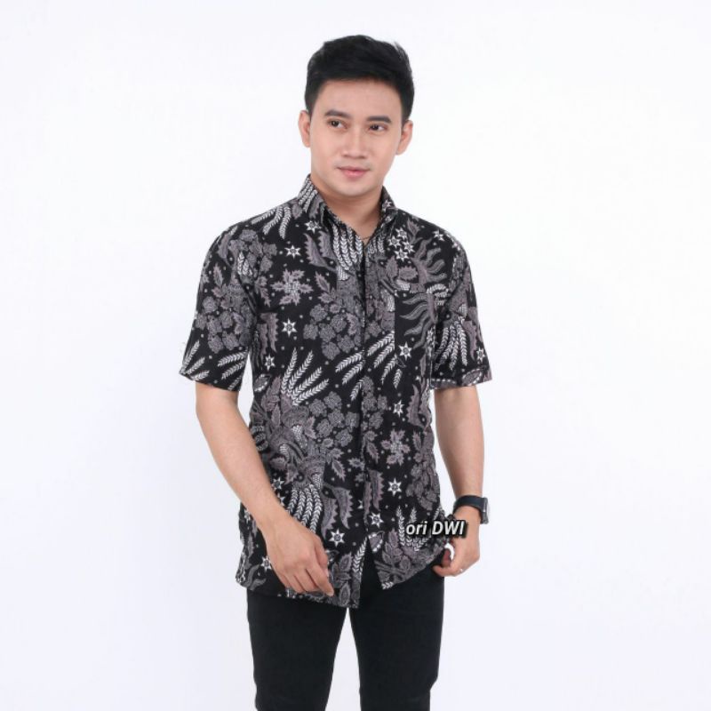 BAJU BATIK COUPLE AYAH DAN ANAK LAKI-LAKI SEKAR JAGAT TERLARIS / BATIK JUMBO/COD