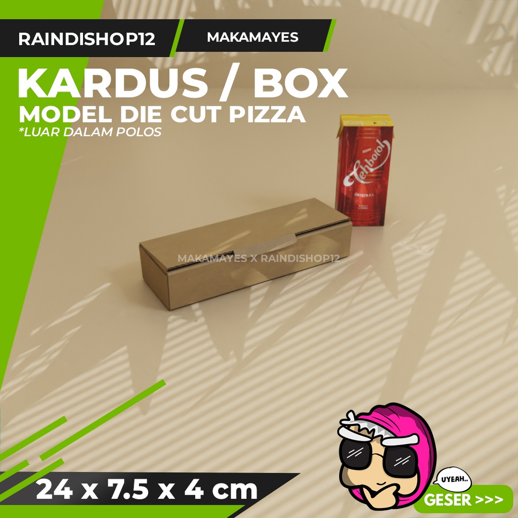 

(MIN 5 PCS) BOX 24 X 7.5 X 4 CM KARDUS DIE CUT PIZZA KEMASAN PACKAGING KADO