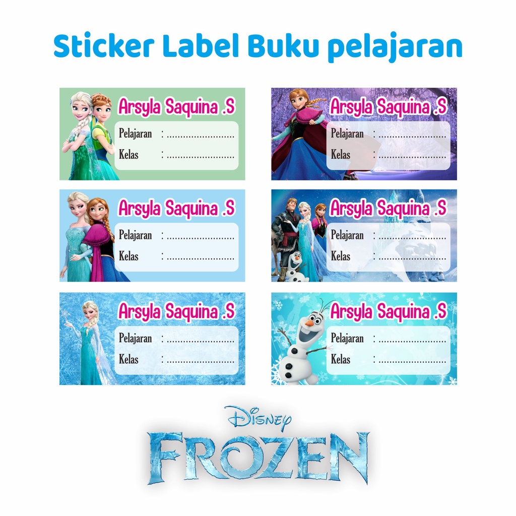 

STIKER LABEL NAMA / LABEL BUKU / FROZEN