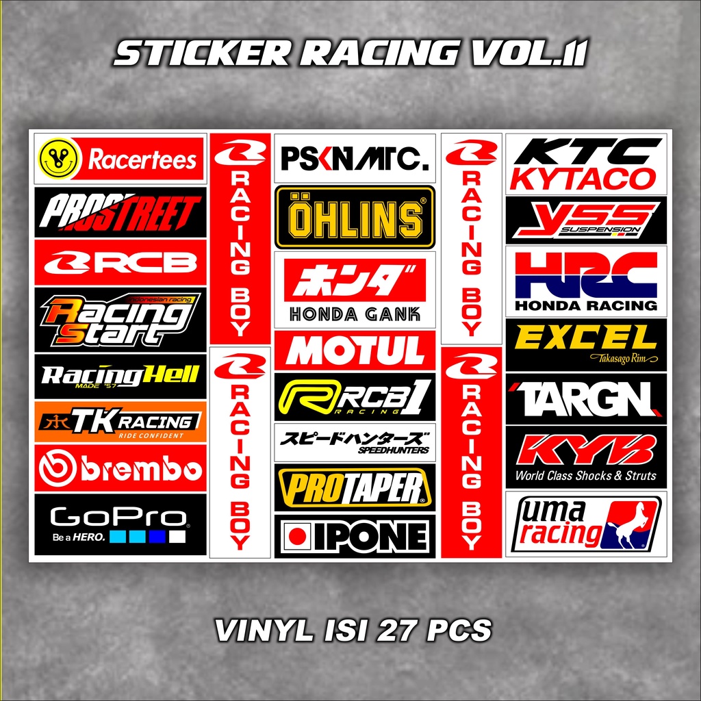 Sticker Pack Racing Sticker Vinyl Stiker Motor