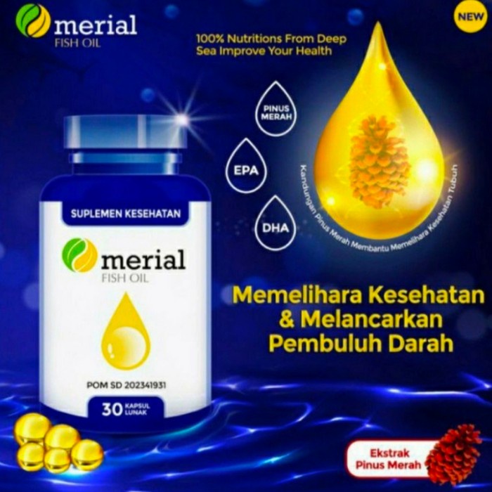 Kesehatan - Merial Fish Oil Original Suplemen Memelihara Kesehatan Tubuh