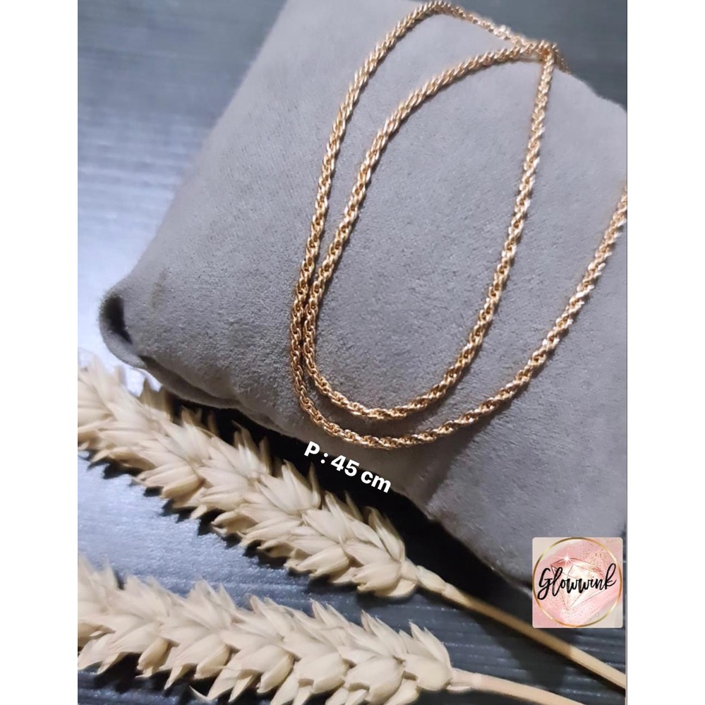 Kalung Lapis Emas 18K Model Tambang