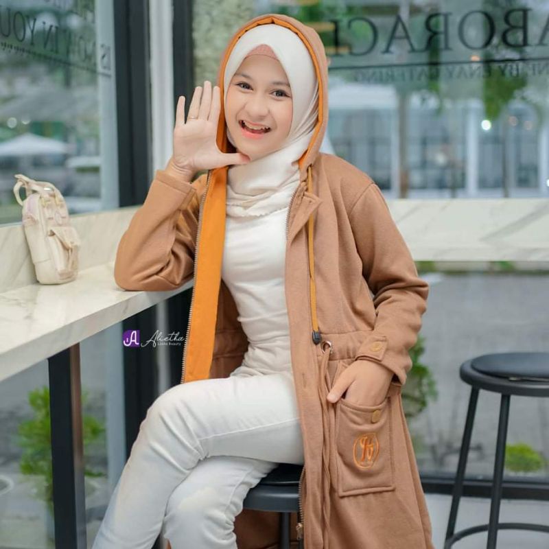 OUTER HIJAB MUSLIMAH KIDS TERBARU ORI ALIETHA JAKET ANAK VIRAL MODERN KEKINIAN BEST SELLER