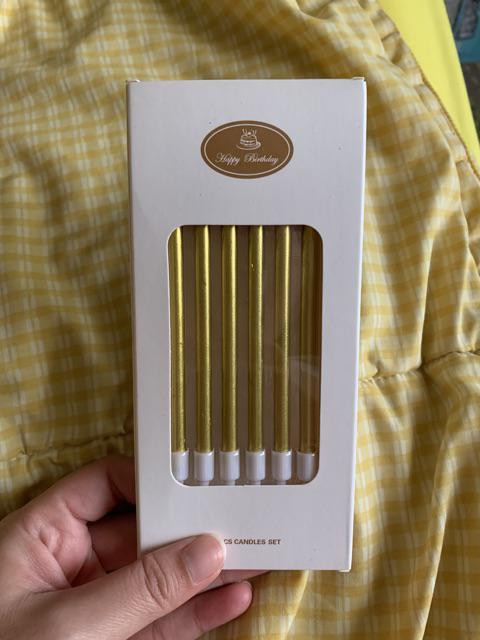 Lilin Ulang Tahun Gold Panjang / Lilin Lidi Gold 6 In 1