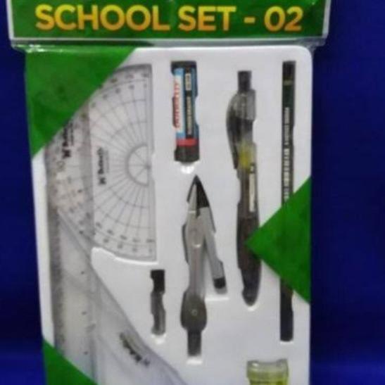 

School set 02/jangka set komplit/alat tulis set/school set butterfly
