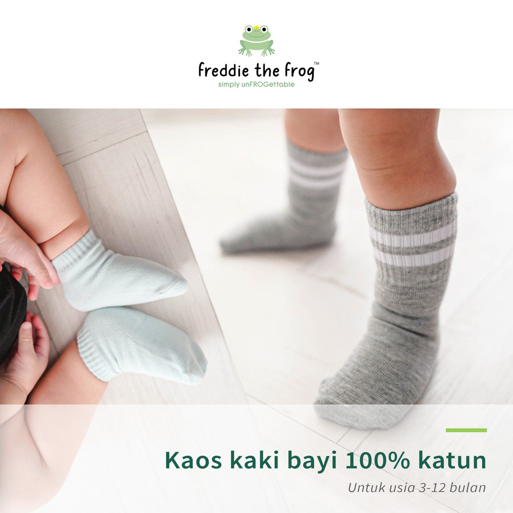 Kaos Kaki Bayi 100% Katun | Freddie the Frog