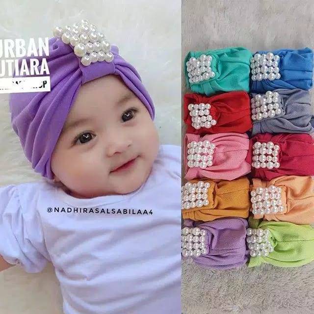 Turban anak mutiara mute