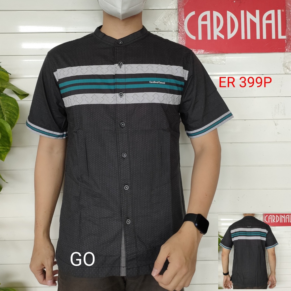 BB XL CARDINAL KOKO/TAQWA Pakaian Pria Kemeja Hem Cowok Laki-Laki Lengan Pendek Baju Muslim