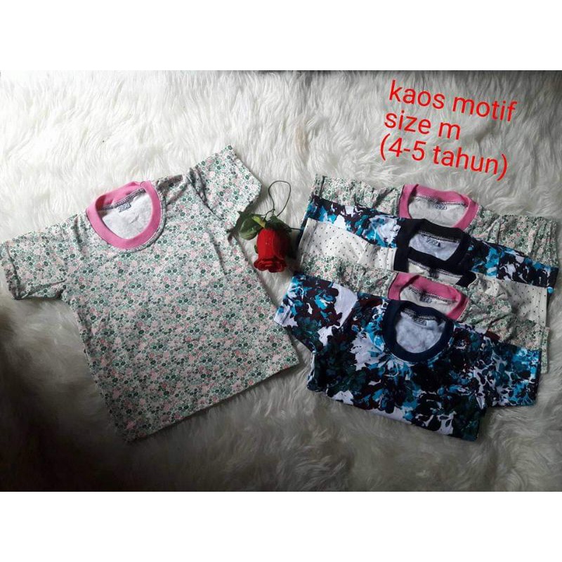 1 kodi (20pc)Kaos motif anak perempuan terlaris