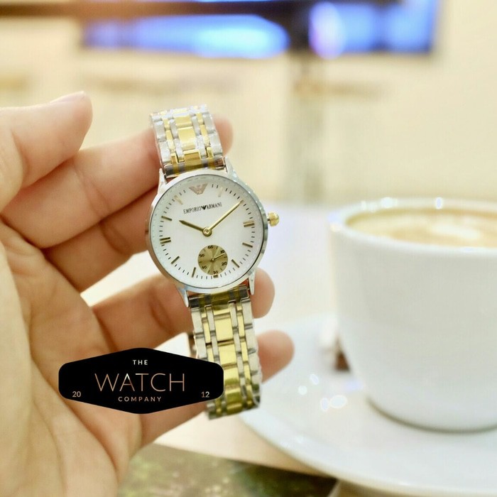 Jam Tangan Wanita / Jam Tangan Cewek Emporio Armani Silver Gold