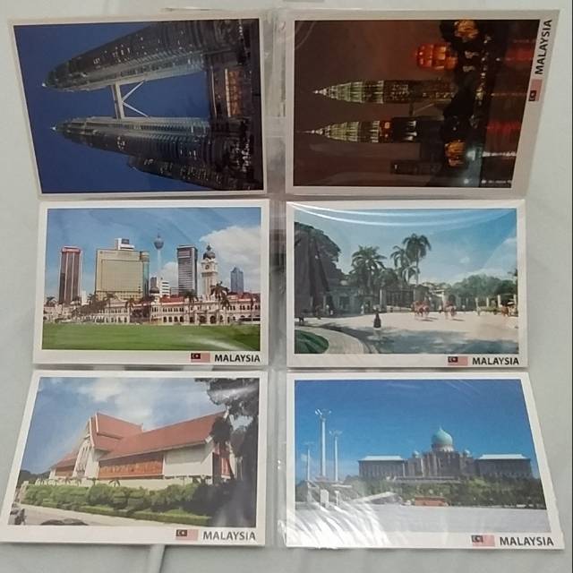 Kartu pos Malaysia seri koleksi isi 6 kartu pos