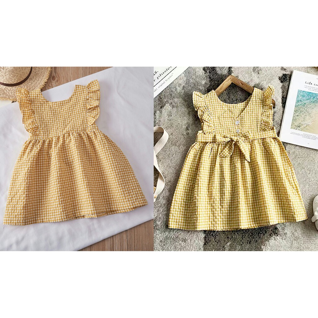 Baju Anak perempuan dress Kotak Kotak 2-3 tahun MS