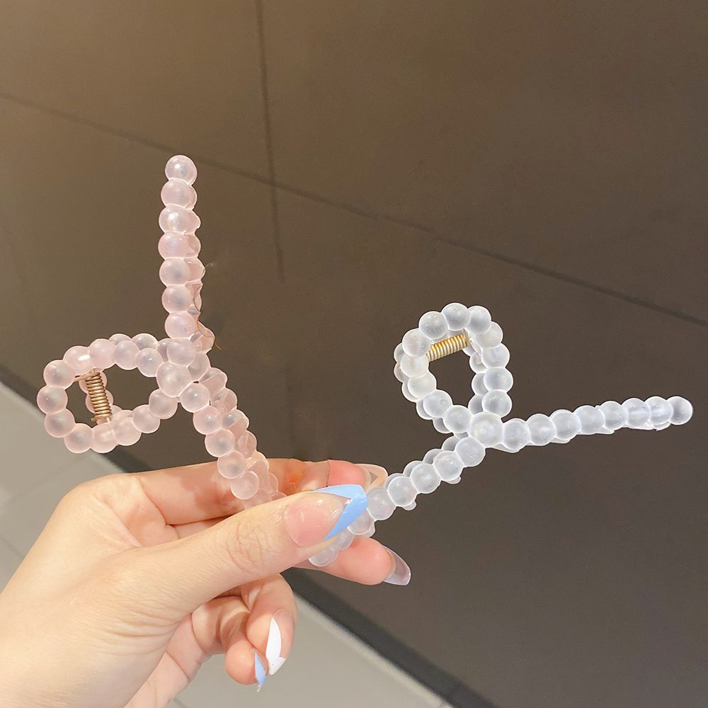 Needway  Simple Crab Clips Korean Hair Clips Frosted Hair Claws Large Size Candy Color Elegant Female Bathing Acrylic Hair Accessories/Multicolor