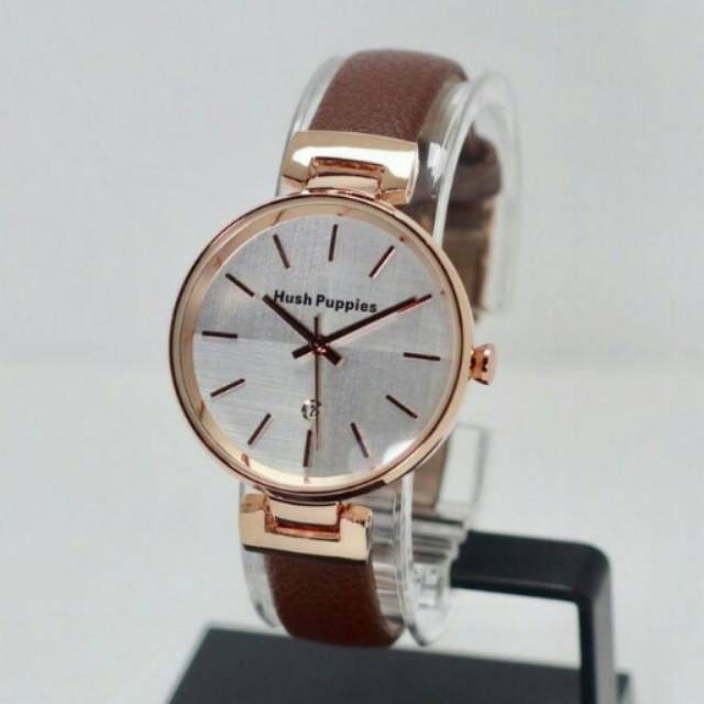 Jam tangan wanita HP bahan tali kulit gold ring