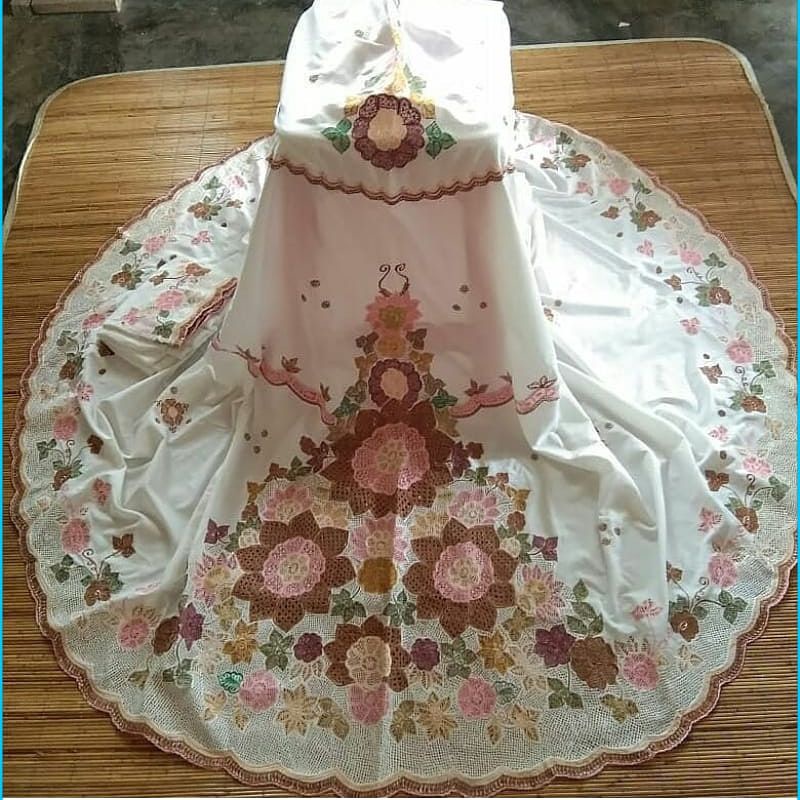 mukena bordir motif kerancang bordir bukittinggi