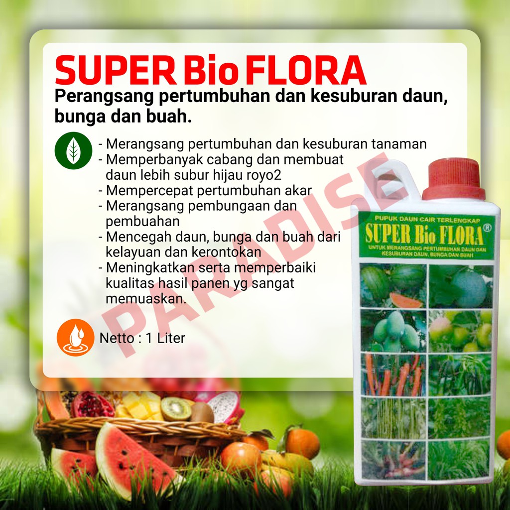 Pupuk Daun Cair Berkasiat Super Flora 1 Liter super bio flora