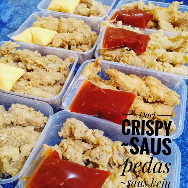 

Dori crispy saus keju Dan saus pedas