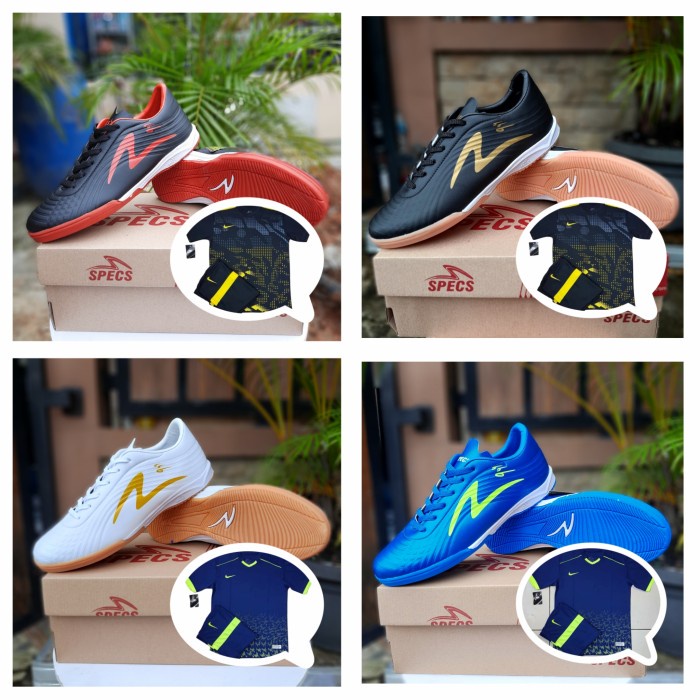 uehur01 Sepatu Futsal Specs Illuzion Simic Infitinty Paket Murah - Blue, 39 Gr02Bf