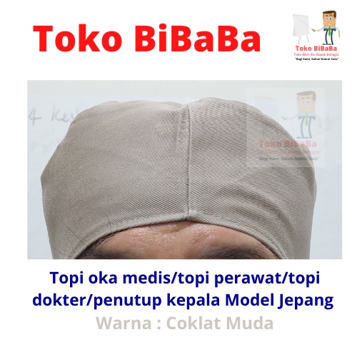 Topi kain oka dokter medis/topi perawat/ penutup kepala - Model Jepang