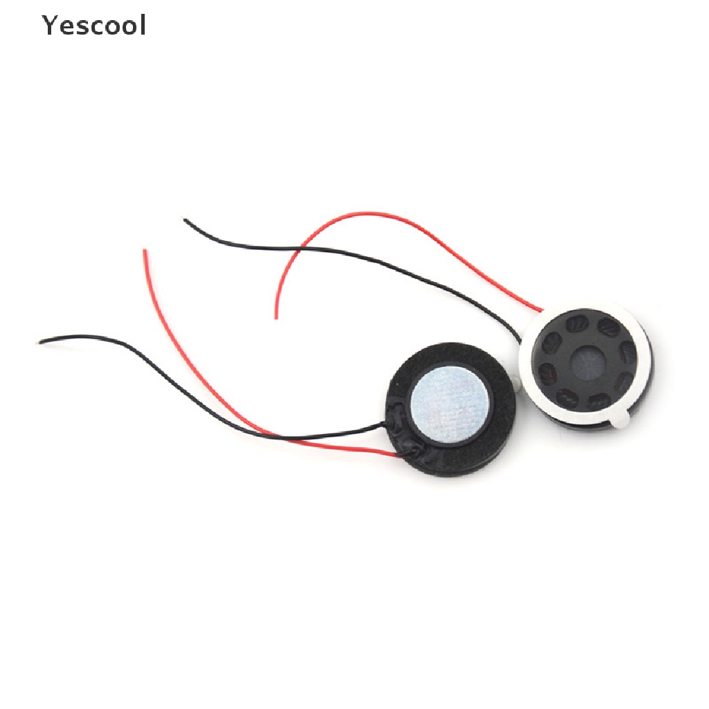 Yescool 5pcs Speaker Audio Stereo Bentuk Bulat Diameter 20mm 8Ohm 1W