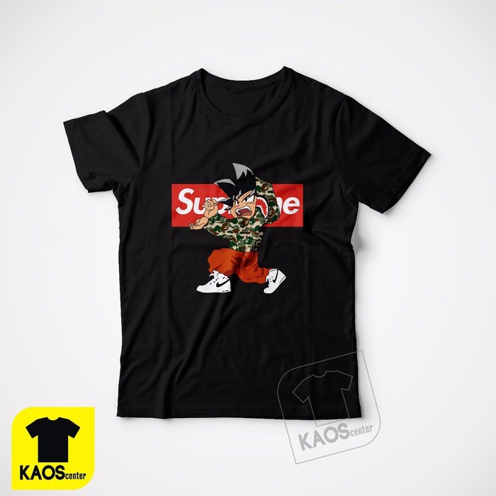 Kaos Tshirt Baju Combed 30S Distro Supreme Goku Dragon Ball