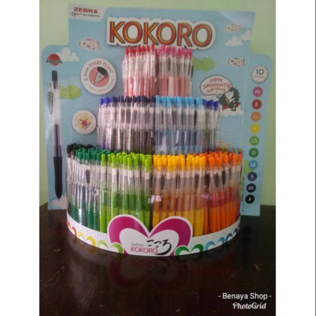 

Pulpen Gel Zebra Kokoro Colour 0.5mm