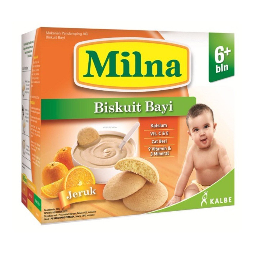 Milna Biskuit Bayi 6m+ 130g (Tersedia varian rasa)