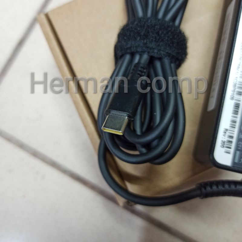 Original Adaptor Charger Laptop Lenovo 20V 2.25A Type C + Kabel Power